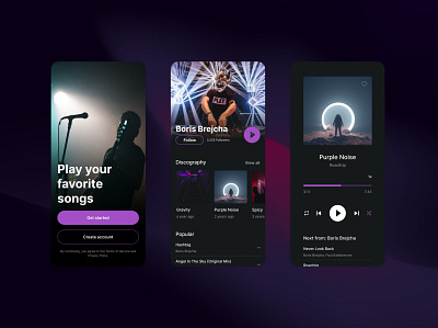 Music Player app design music player ui ux web