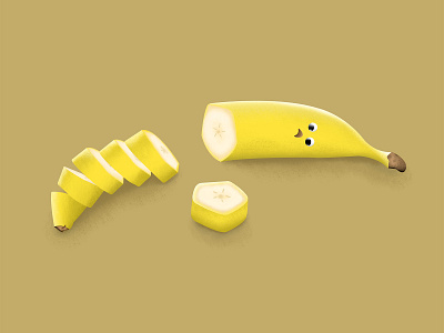🍌 banana cute illustration design fruit illustration procreate