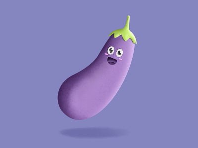 🍆 cute illustration design eggplant illustration procreate vegetable veggies