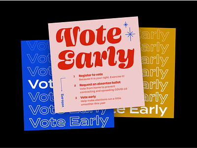 Vote Early absentee elections typography vote