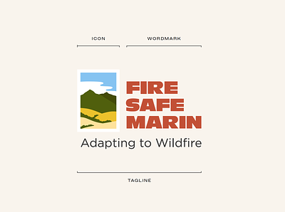 Fire Safe Marin Branding branding logo nonprofit