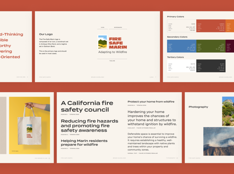 Fire Safe Marin Brand Guidelines By Rochelle Pennington On Dribbble fire-safe-marin-brand-guidelines-by-rochelle-pennington-on-dribbble