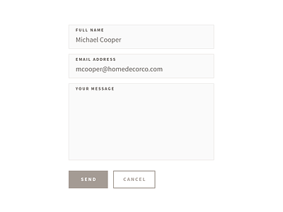 Form with inner labels button form input label minimal simple