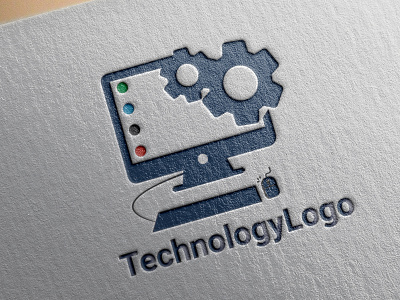 technology logo design illustration logo