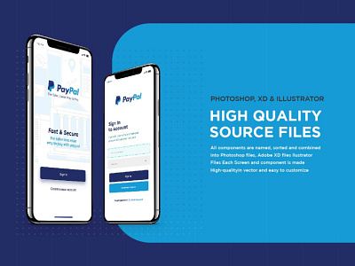 Paypal Bank Finance,& Wallet App Design UI Kit