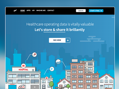 Healthcare website homepage