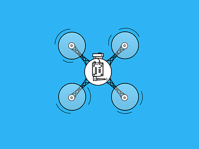 Go for it, drone ! design drone illustration quadcopter