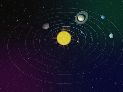 Animated birth of solar system 3d animation c4d design illustration solar system space stars sun