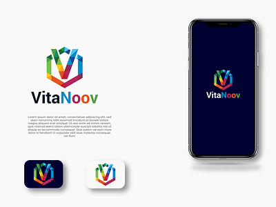 Logo 6: VitaNoov art artwork branding design flat icon illustration illustrator logo logo design logos minimal typography ui