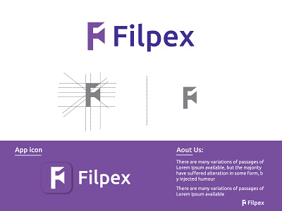 Filpex Tech Logo app icon designers app icon logo best logo brand identity brand identity design branding brandmark concept f letter logo gradient logo isometry logo logo vector minimalist logo modern logo modern logo designer monogram monogram letter mark ui vector