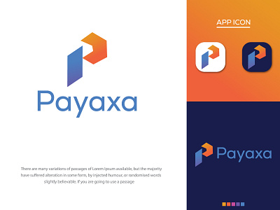 Modern Logo Payaxa advertise app icon logo brand identity branding brandmark business dashboard google ads gradient logo grow logo minimalist logo modern logo modern logo designer monogram p letter logo promote promoter seo web app