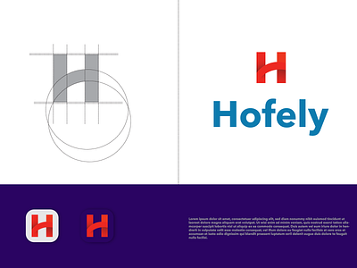 H Letter Gradient Logo (Hofley) branding brandmark gradient gradient logo h letter logo h logo modern logo monogram