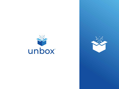 unbox Modern Logo! Design 3d box logo brand identity branding brandmark dribbble elegent design gradient logo graphic design logo logo designer modern logo star logo ui unbox logo