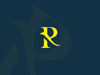 R + Wave Letter logo
