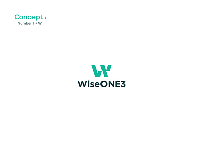 Wiseone3 Logo design 1 brand identity brandmark gradient logo letter w logo modern logo number logo w