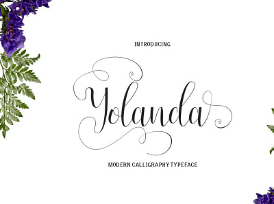 YOLANDA font font awesome font bundle font design font script illustration yolanda