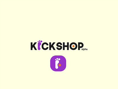 Kickshop branding design flat illustration illustrator logo minimal vector