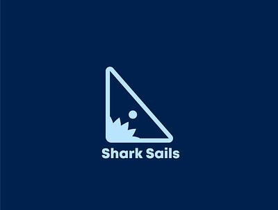 Shark Sails boat branding design flat illustration illustrator logo minimal ocean oceans sails shark vector