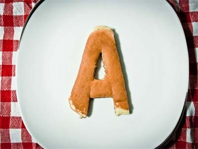 A font with pancakes letters pancakes typography