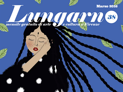 Copertina Magazine "Lungarno" (Firenze) design firenze free icon illustration indian lungarno magazine minimal spiritual spring woman
