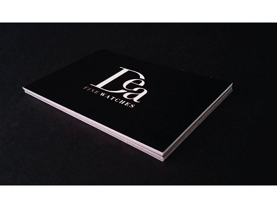 identity for DEA FINE WATCHES! black brand business card gold identity logo luxury paper pattern watches