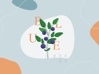 Blueberry dream art branding design flat icon illustration illustrator lettering logo minimal