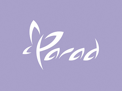 Parad butterfly font leaves logo para