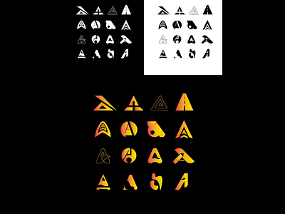 A logo alphabet alphabet logo icon inspiration inspire letter lines logo research round stripes test typo typogaphy working