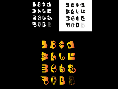 B logo design icon illustrator inspire lines logo logodesign logotypedesign research round rounded stripe typography ui vector