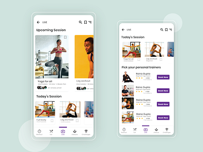 Fitness app - Live Sessions