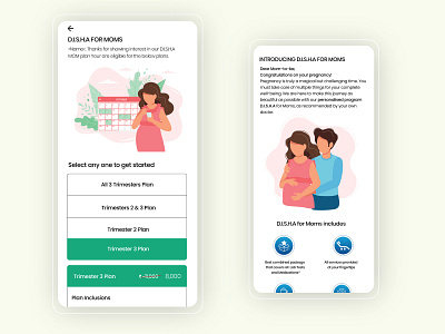 DISHA for moms animation doctor graphics hospital illustration minimal ui uiux visual design website