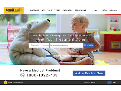 Credi Website Redesign design doctors graphics health healthcare hospitals india medical problem redesign uiux website