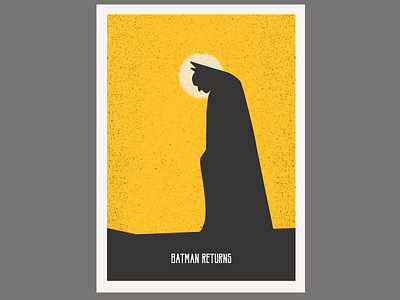 Batman Returns batman charcater comics design marvel minimal poster uiux website
