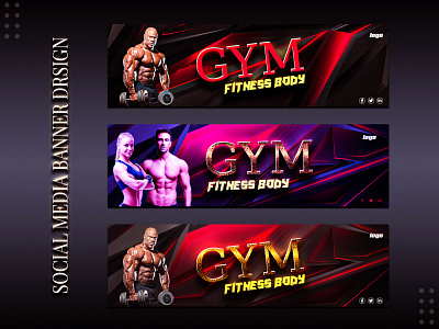 Social Media Gym Banner facebook ads facebook banner fitness banner google ad banner gym banner instagram post modern banner psd social media banner social media post design web banner