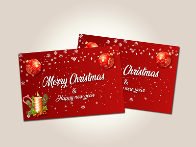 Christmas card banner branding christmas card christmas flyer design facebook ads facebook banner holiday holidays illustration postcard design snow tree winter