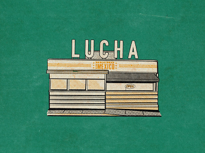 Lucha - Mexican cantina illustration branding design flat illustration