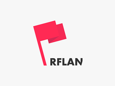 Red Flag LAN Logo Concept branding concept flag lan logo red