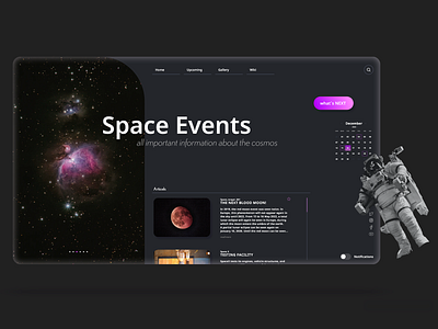 ui challange 003 adobe photoshop adobe xd astronaut dark design informational landing page page design space ui uidesign