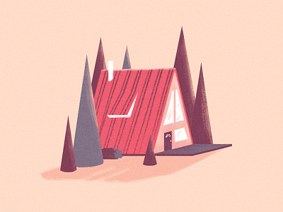 Cabin fever cabin illustration photoshop stylized
