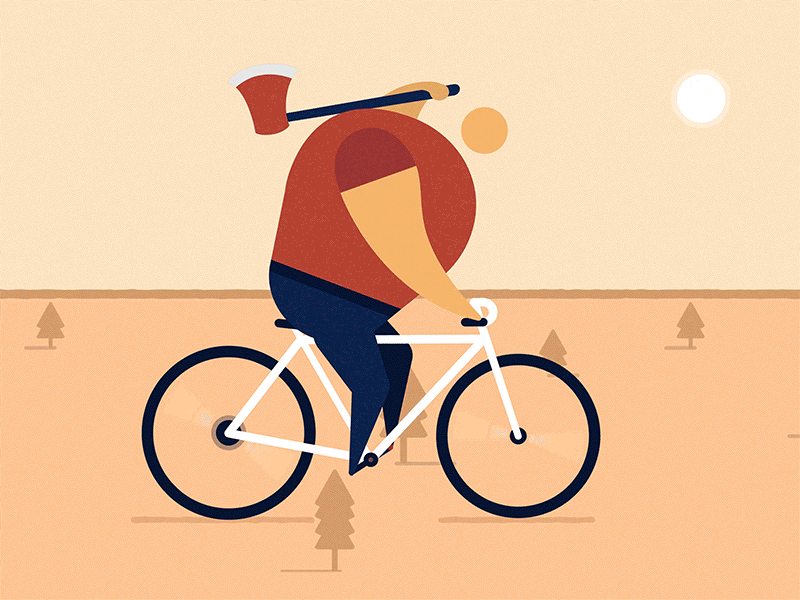 Man On A Mission - The Woods 2d animation ae character gif illustration stylized vector walk cycle