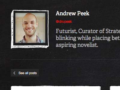Author profiles illustration live screenshot texture typography