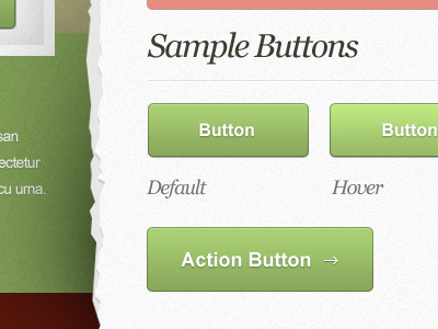 Sample Buttons art board buttons texture typography