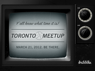 Toronto Dribbble Meetup - March 21 element meetup texture typography