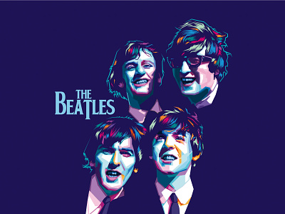 The Beatles in Vector Art design graphic design illustration vector vector art vector illustration