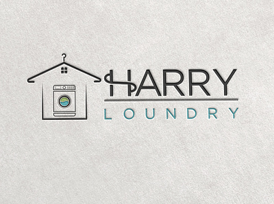 harry loundry logo brand design hipster icon letter logo logotype loundry logo design