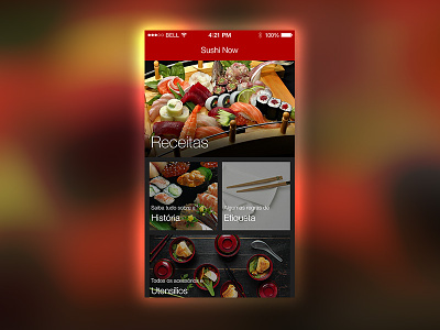 Redesign Sushi Now - iOS apple chopstick design food hashi ios japanese mobile recipe redesign sushi
