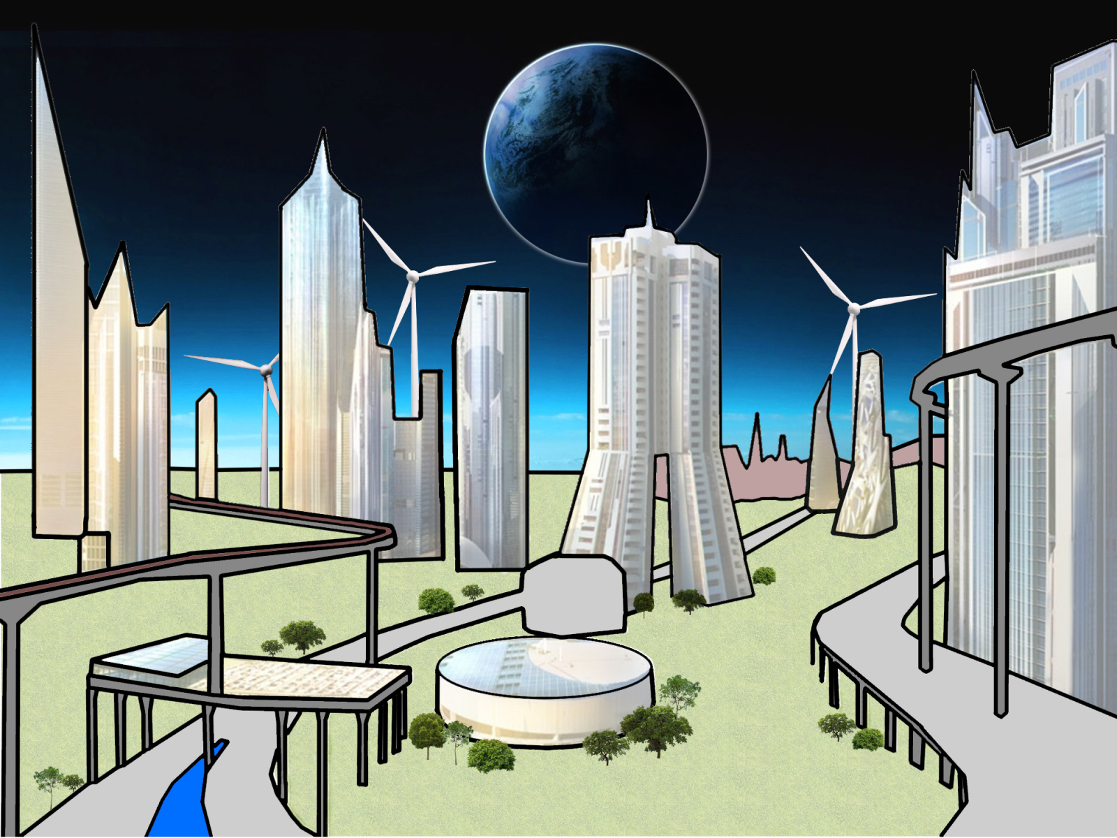 Dribbble - Future City Drawing.jpg by Luke