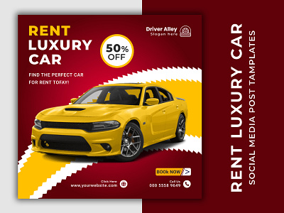 Rent Luxury Car Social Media Banner | Car Web banner