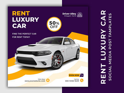 Rent Luxury Car Social Media Banner | Car Web banner adobe photoshop banner design branding car banner design facebook ad graphic design illustrator instagram banner instagram post