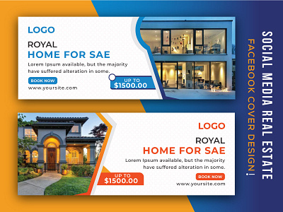 Royal Home For Sale Real Estate Facebook  Cover Template Design
